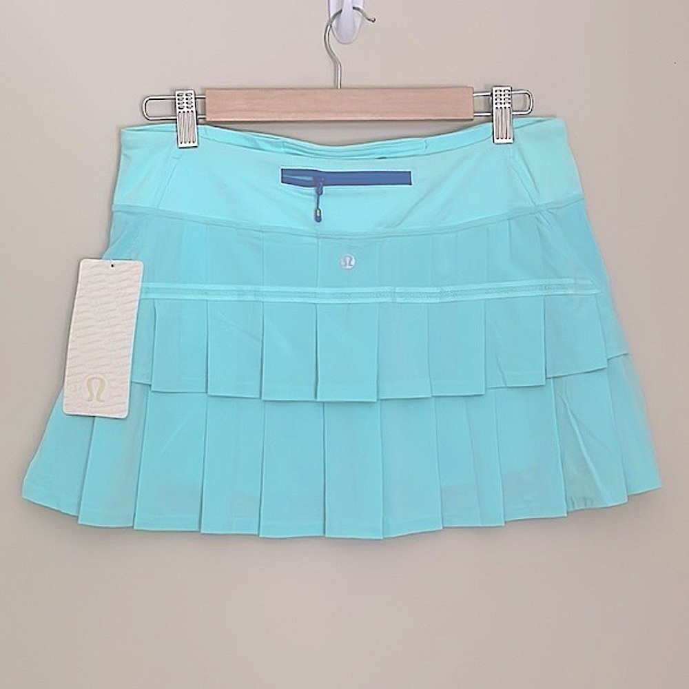 🦄 Lululemon Aquamarine Blue Pace Setter Skirt Size 8 New w Tag Attached! RARE!